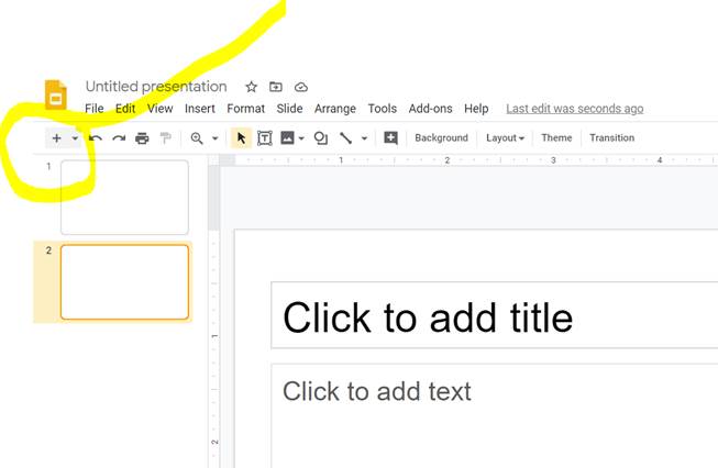 You can also click the drop down and choose a specific kind of new slide 